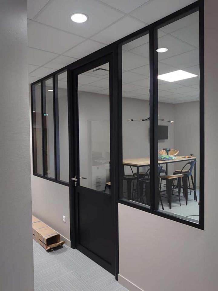 Pose cloisons bureau Caen