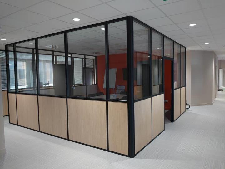 Pose cloisons bureau Caen